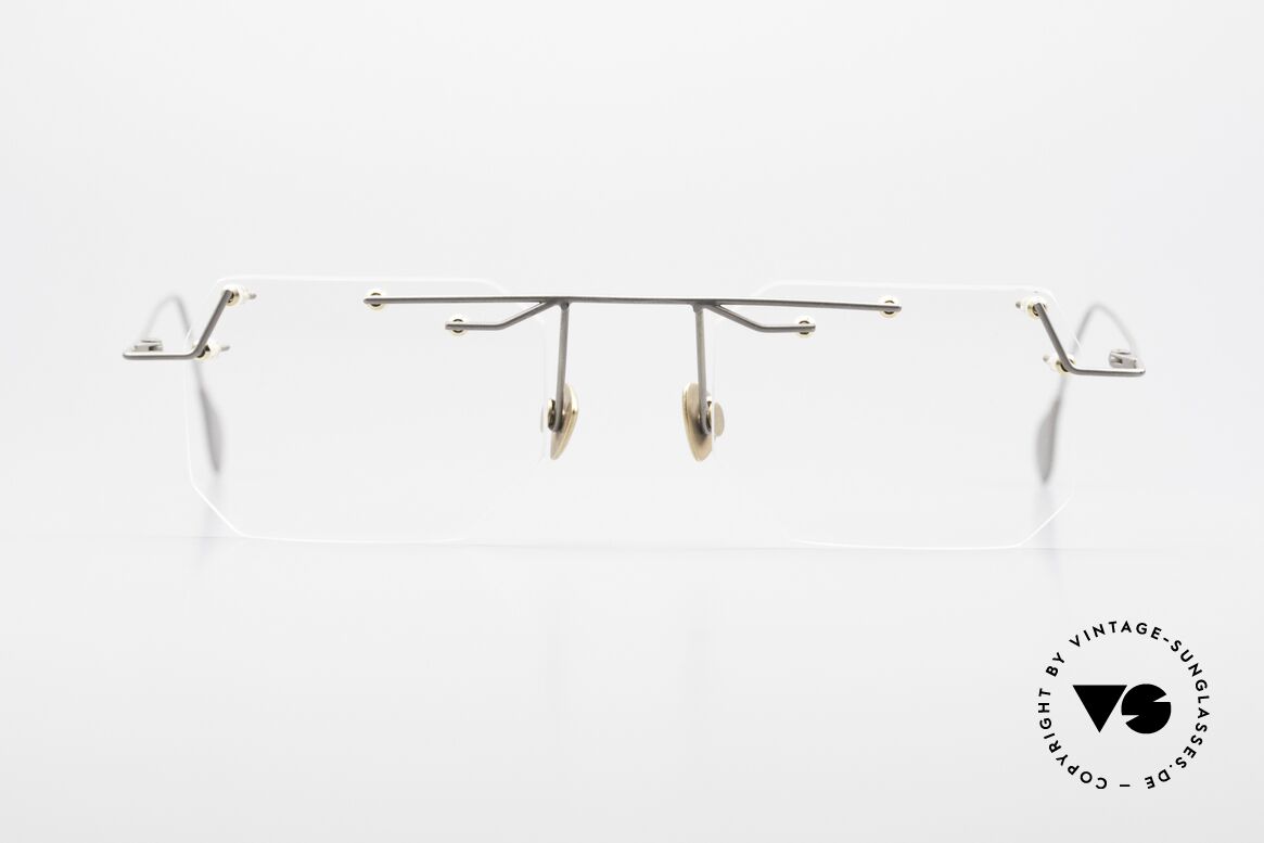 Paul Chiol 09 Artful Rimless Eyeglasses 90's, a synonym for sophisticated rimless spectacles, Made for Men and Women