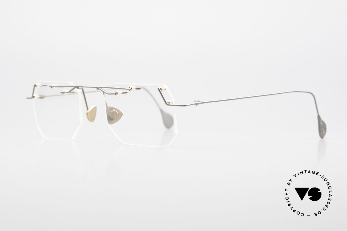 Paul Chiol 09 Artful Rimless Eyeglasses 90's, filigree & cleverly devised design; simply chichi, Made for Men and Women