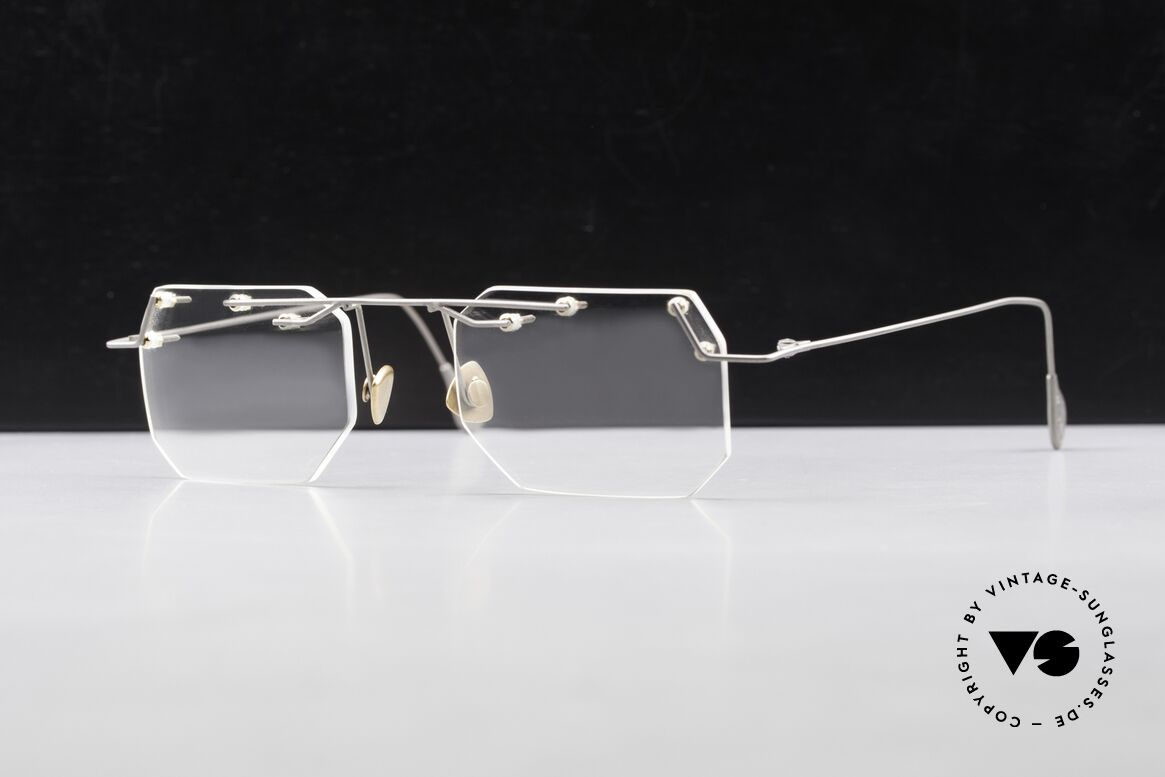Paul Chiol 09 Artful Rimless Eyeglasses 90's, an unworn masterpiece with orig. DEMO lenses, Made for Men and Women