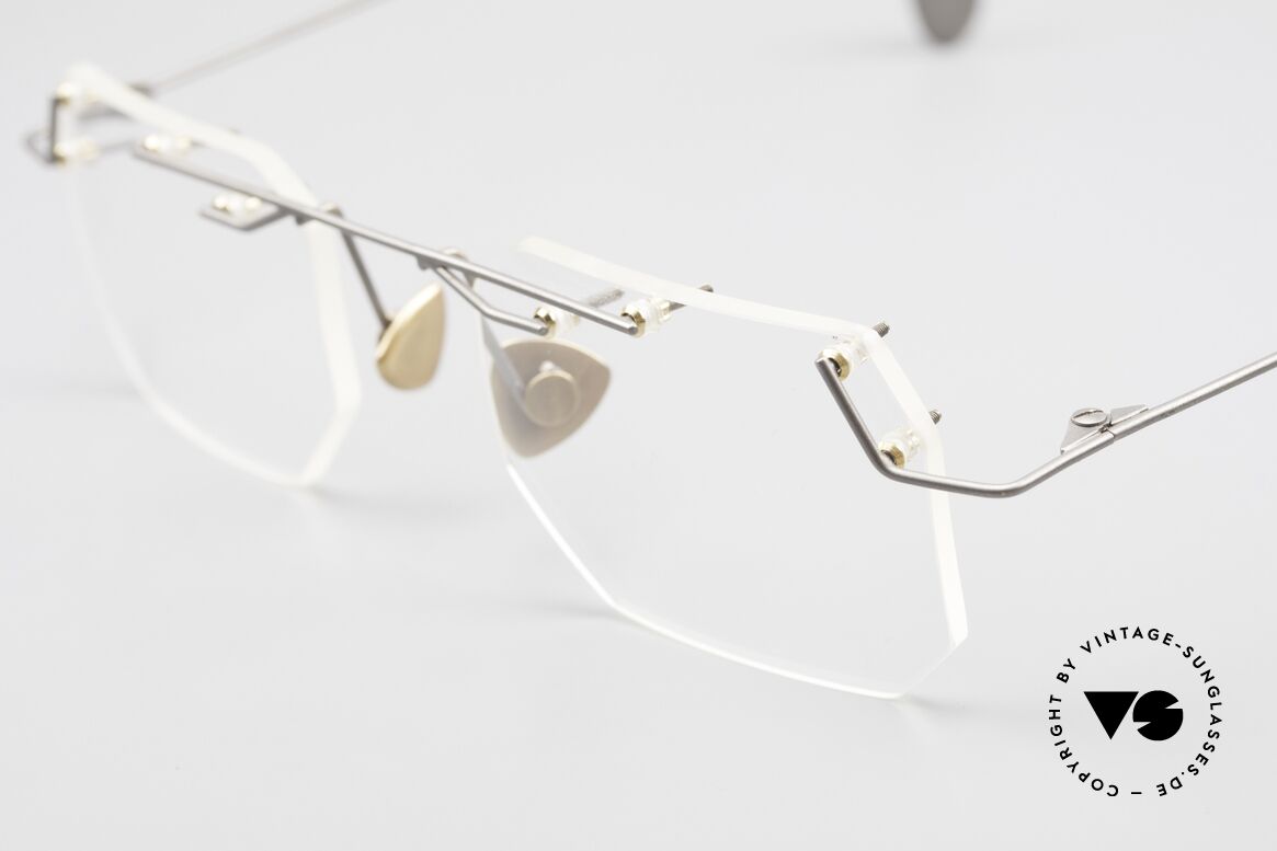 Paul Chiol 09 Artful Rimless Eyeglasses 90's, demo lenses can be replaced with optical lenses, Made for Men and Women
