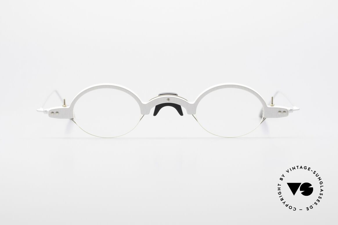 MDG Bauhaus 5001 Puristic Architect's Frame Oval, puristic designer specs from 1996, made in Germany, Made for Men and Women