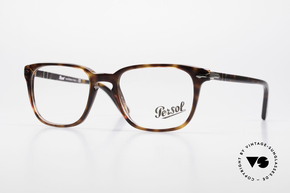 Persol 3117 Square Panto Unisex Glasses, very elegant Persol eyeglass-frame from Italy, Made for Men and Women