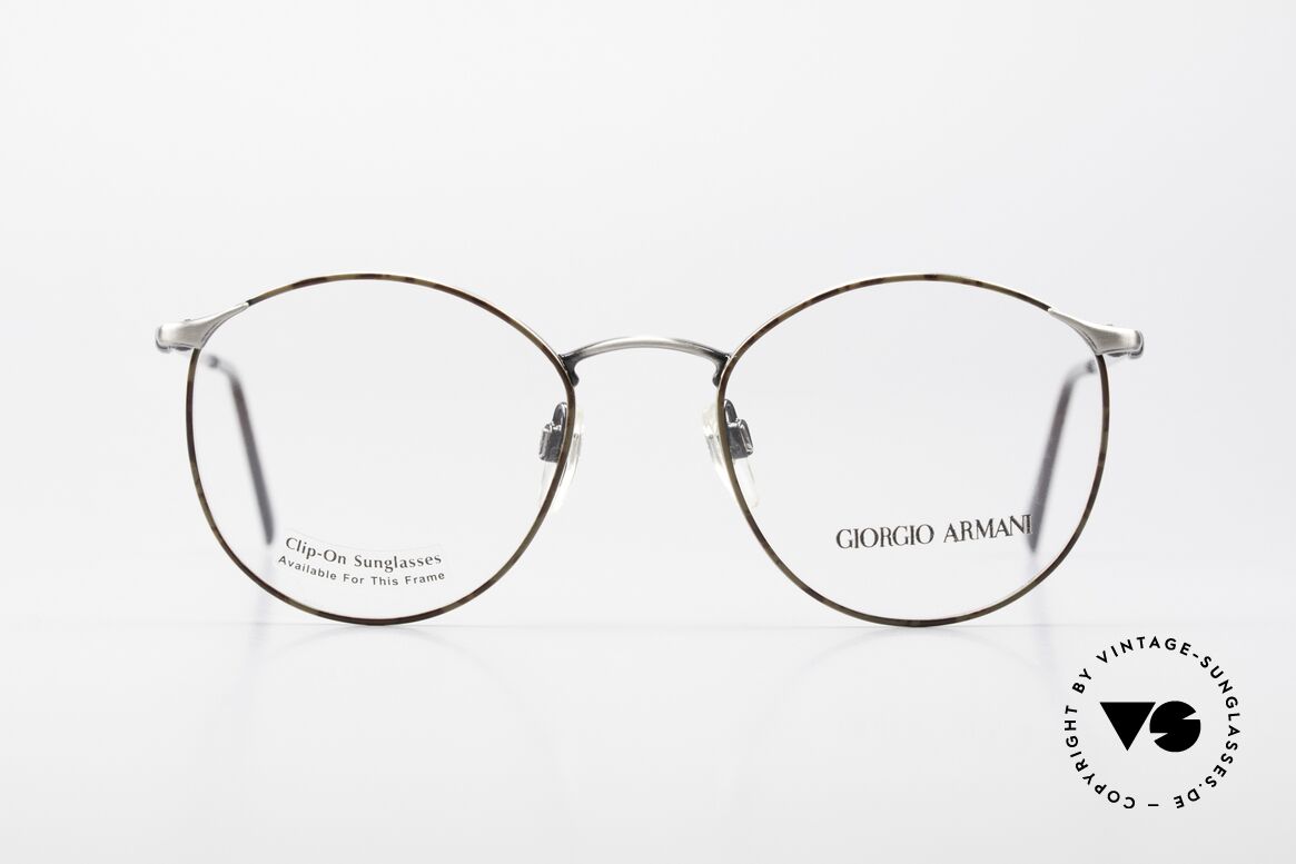 Giorgio Armani 132 Rare Old 90's Panto Eyeglasses, timeless vintage Giorgio Armani designer eyeglasses, Made for Men