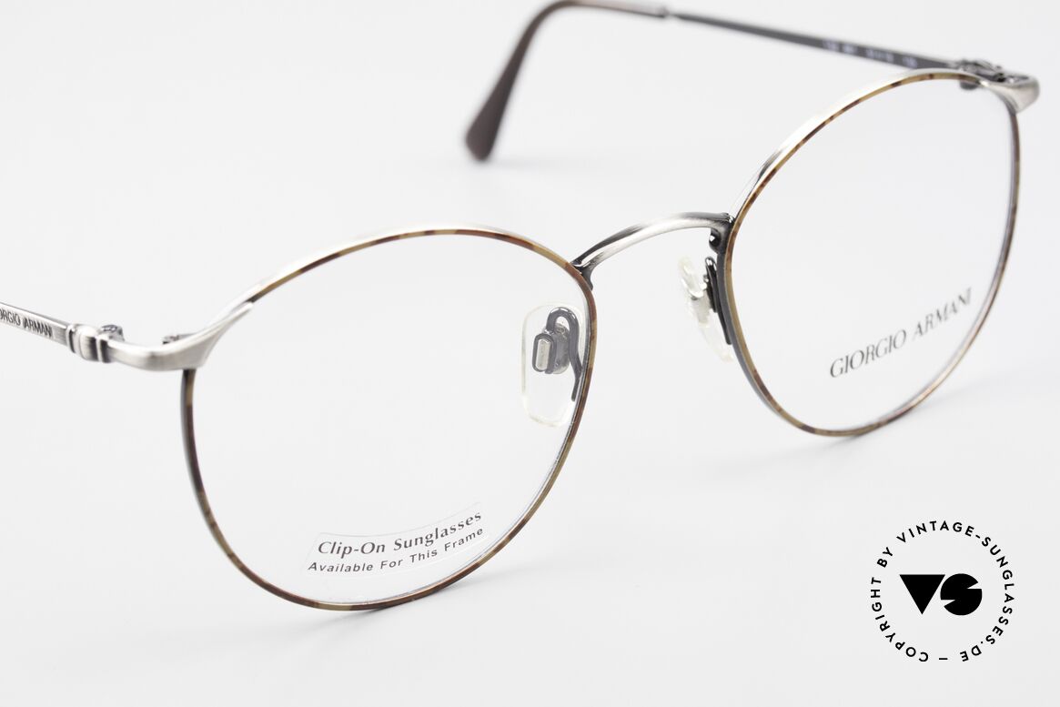 Giorgio Armani 132 Rare Old 90's Panto Eyeglasses, unworn rarity (model 132, color 861, size 51/19, 135), Made for Men