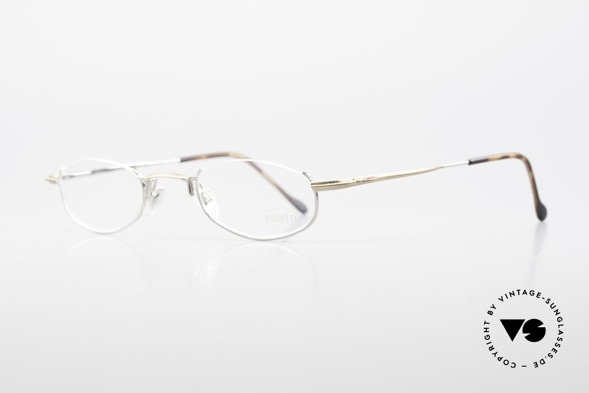 Bugatti 23668 High-Tech Reading Eyeglasses, noble finish in bicolor: gold-plated & silver-plated, Made for Men