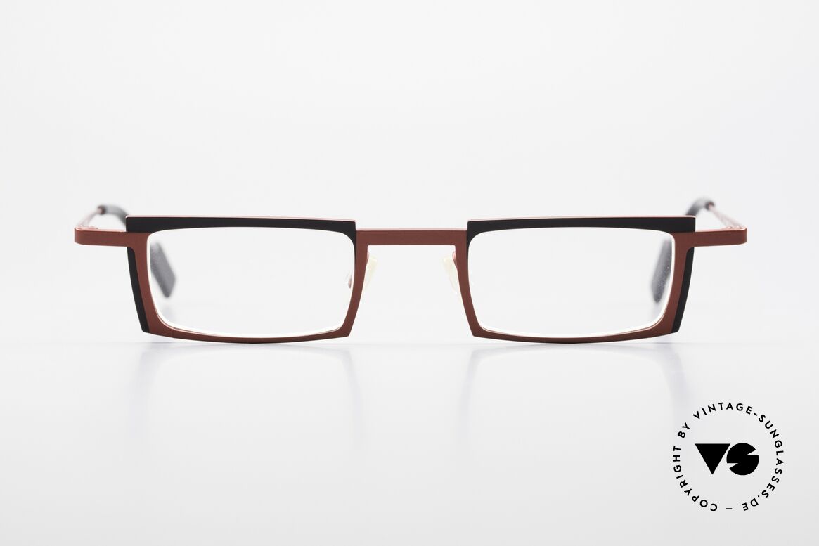 Theo Belgium Maigret Square Titanium Glasses Unisex, WIDE; square reading eyeglasses by THEO Belgium, Made for Men and Women