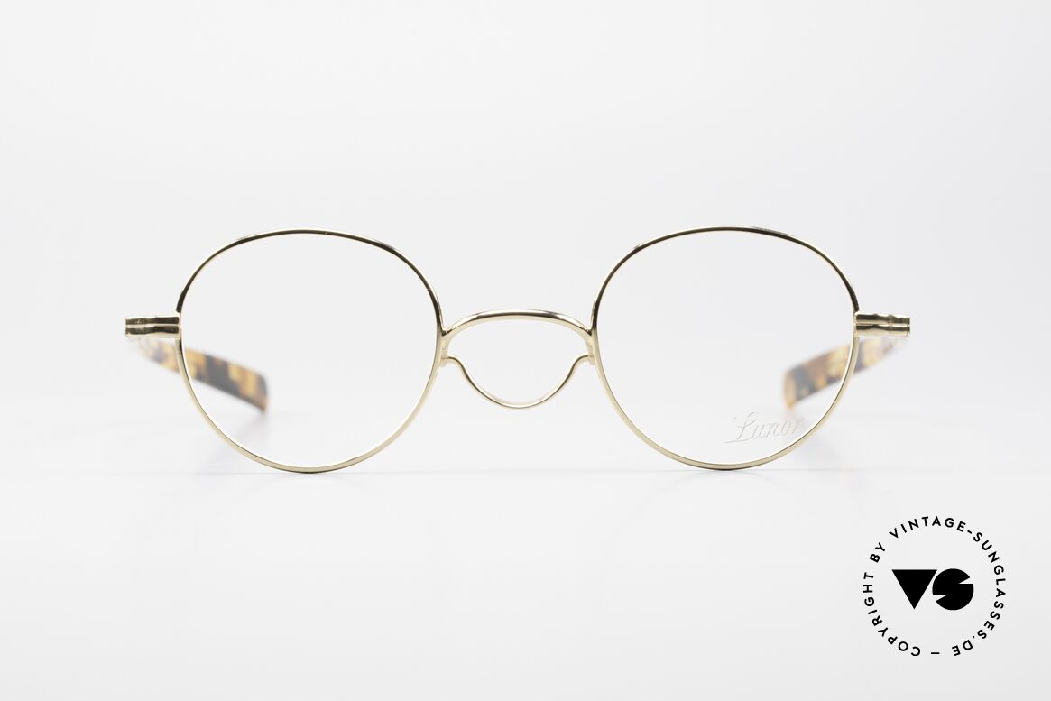 Lunor Swing A 32 Panto Swing Bridge Gold Plated, swing bridge: homage to the antique specs from 1900, Made for Men and Women Lunor Swing A 32 Panto Swing Bridge Gold Plated, swing bridge: homage to the antique specs from 1900, Made for Men and Women