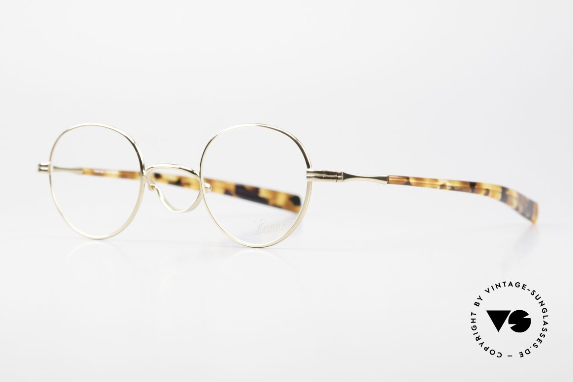 Lunor Swing A 32 Panto Swing Bridge Gold Plated, handmade in Germany, with acetate temples; vertu!, Made for Men and Women Lunor Swing A 32 Panto Swing Bridge Gold Plated, handmade in Germany, with acetate temples; vertu!, Made for Men and Women