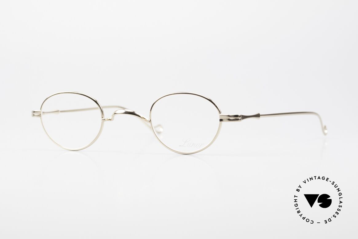 Lunor II 03 XS Unisex Frame Gold Plated, extra small vintage eyeglasses of the Lunor II Series, Made for Men and Women