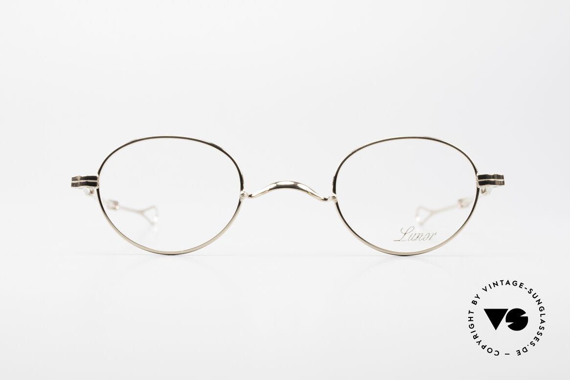 Lunor I 20 Telescopic Sliding Temples Gold Plated, the (arms) temples are extendable like a telescope, Made for Men and Women