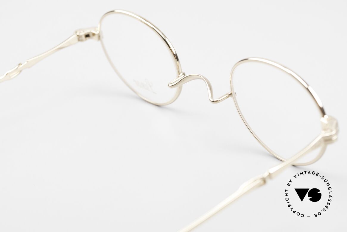 Lunor I 20 Telescopic Sliding Temples Gold Plated, Size: extra small, Made for Men and Women