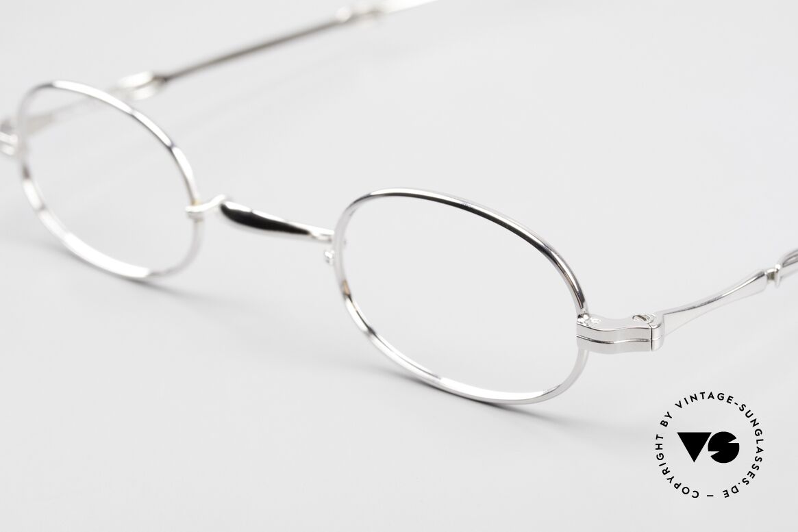 Lunor I 08 Telescopic Oval Frame Platinum Plated, an approx. 20 years old UNWORN pair for lovers of quality, Made for Men and Women