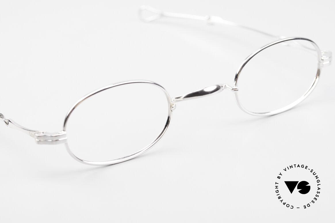 Lunor I 08 Telescopic Oval Frame Platinum Plated, this rarity can be glazed with prescription lenses, of course, Made for Men and Women