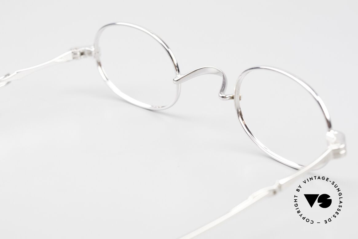 Lunor I 08 Telescopic Oval Frame Platinum Plated, Size: small, Made for Men and Women
