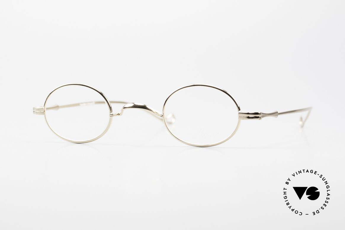 Lunor II 04 Oval XS Frame Gold Plated, extra small oval vintage glasses of the Lunor II Series, Made for Men and Women
