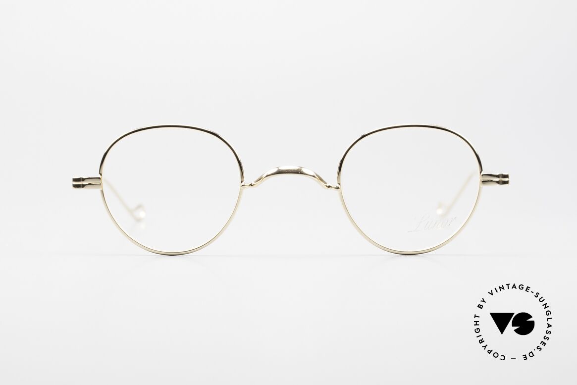 Lunor II 15 Old Panto Frame Gold Plated, old vintage Panto design glasses of the Lunor II Series, Made for Men and Women