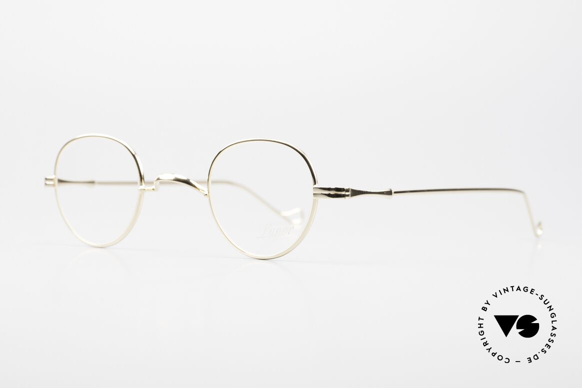 Lunor II 15 Old Panto Frame Gold Plated, in size 39/26; can be glazed with strong prescriptions, Made for Men and Women