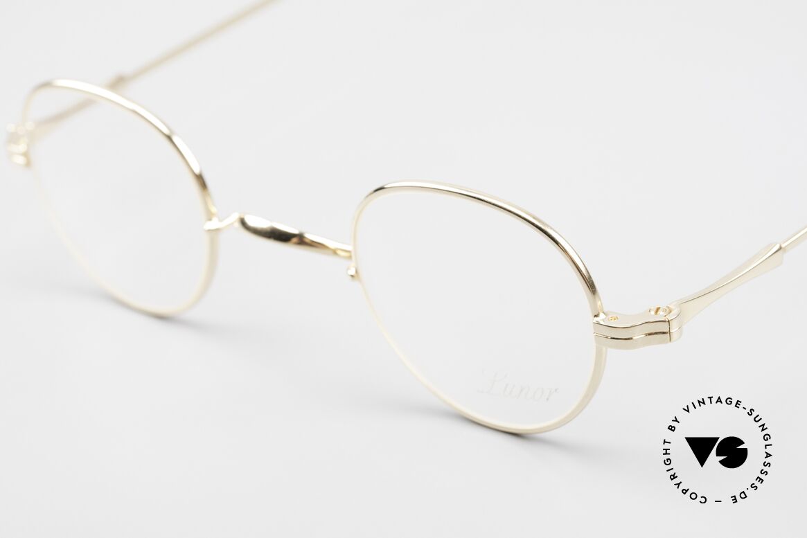 Lunor II 15 Old Panto Frame Gold Plated, traditional German brand; quality handmade in Germany, Made for Men and Women