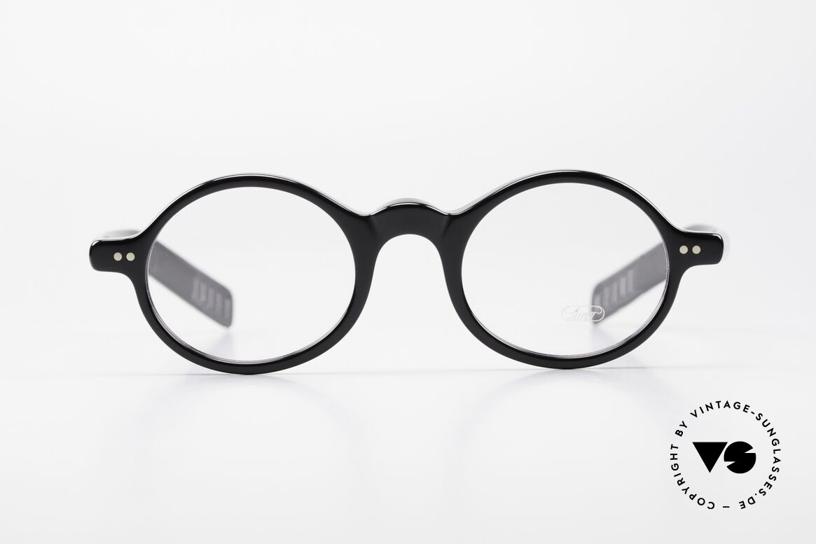 Lunor A52 Oval Eyeglasses Black Acetate, riveted hinges; cut precise to the tenth of a millimeter, Made for Men and Women