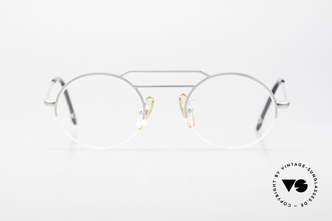 W Proksch's M5/8 90s Semi Rimless Dulled Silver, dulled silver Proksch's vintage glasses from 1994, Made for Men and Women