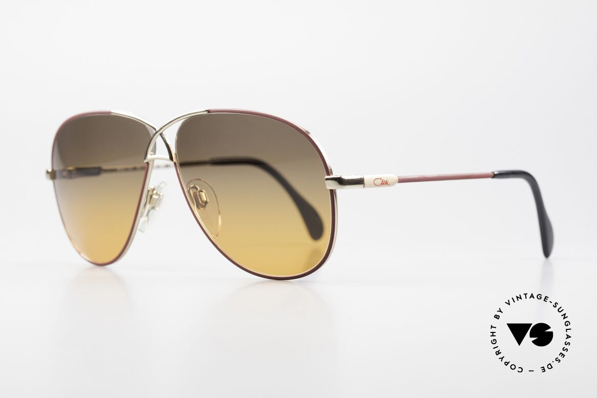 Cazal 728 80's Designer Aviator Shades, lightweight curved frame; in medium size 59-11, Made for Men and Women