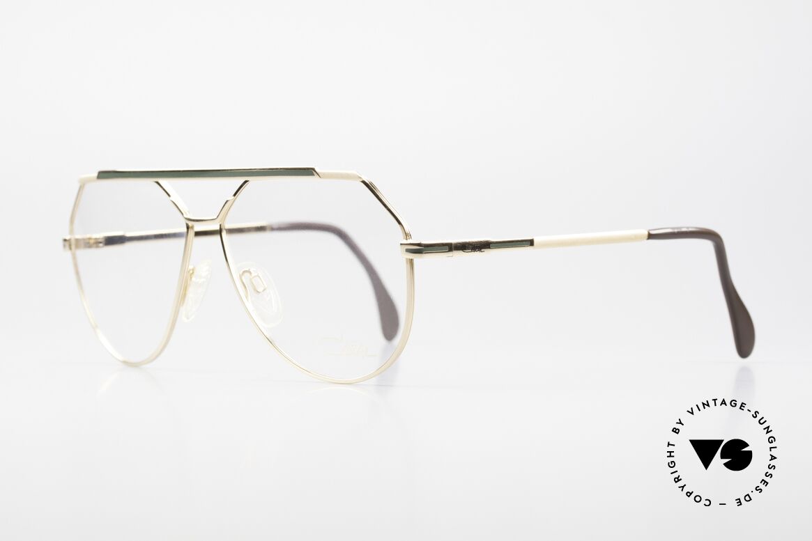 Cazal 733 Old Cazal Aviator Eyeglasses, finest craftsmanship (gold-plated); large size 60-13, Made for Men