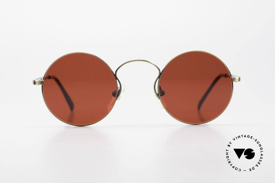 Jean Paul Gaultier 55-0172 90's Designer Sunglasses 3D Red, round metal frame; lightweight & very comfortable, Made for Men and Women
