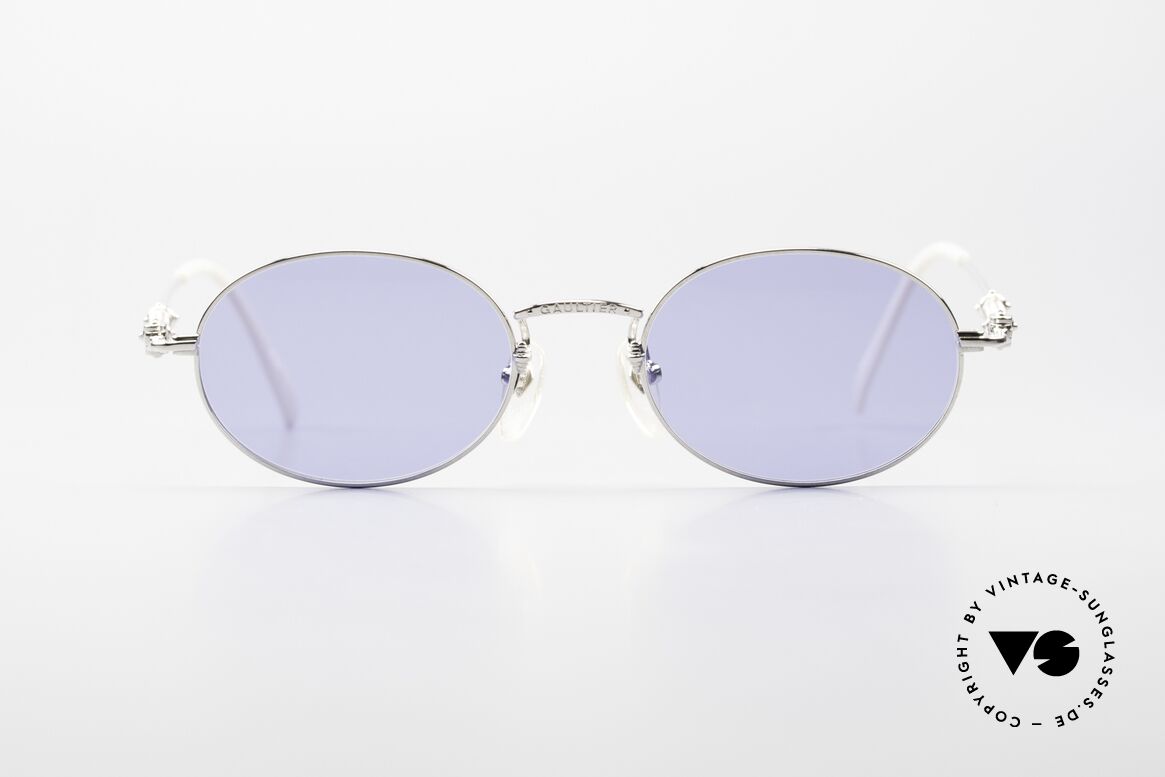 Jean Paul Gaultier 55-6101 Oval Designer Sunglasses 90's, oval J.P. Gaultier vintage sunglasses from 1996, Made for Men and Women