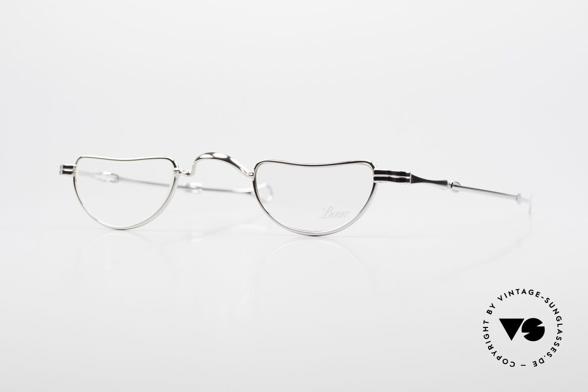 Lunor I 07 Telescopic Extendable Frame Sliding Temples, Lunor: shortcut for French "Lunette d'Or" (gold glasses), Made for Men and Women