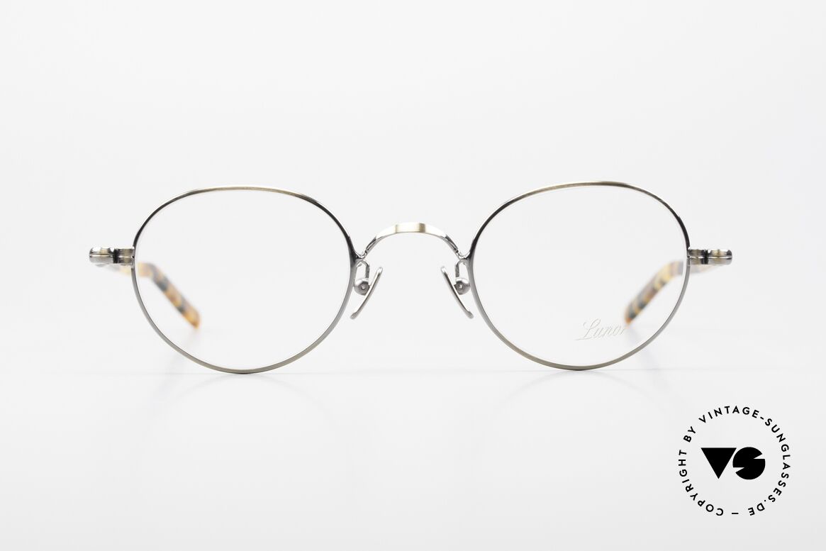 Lunor VA 108 Round Glasses Antique Gold, LUNOR: honest craftsmanship with attention to details, Made for Men and Women