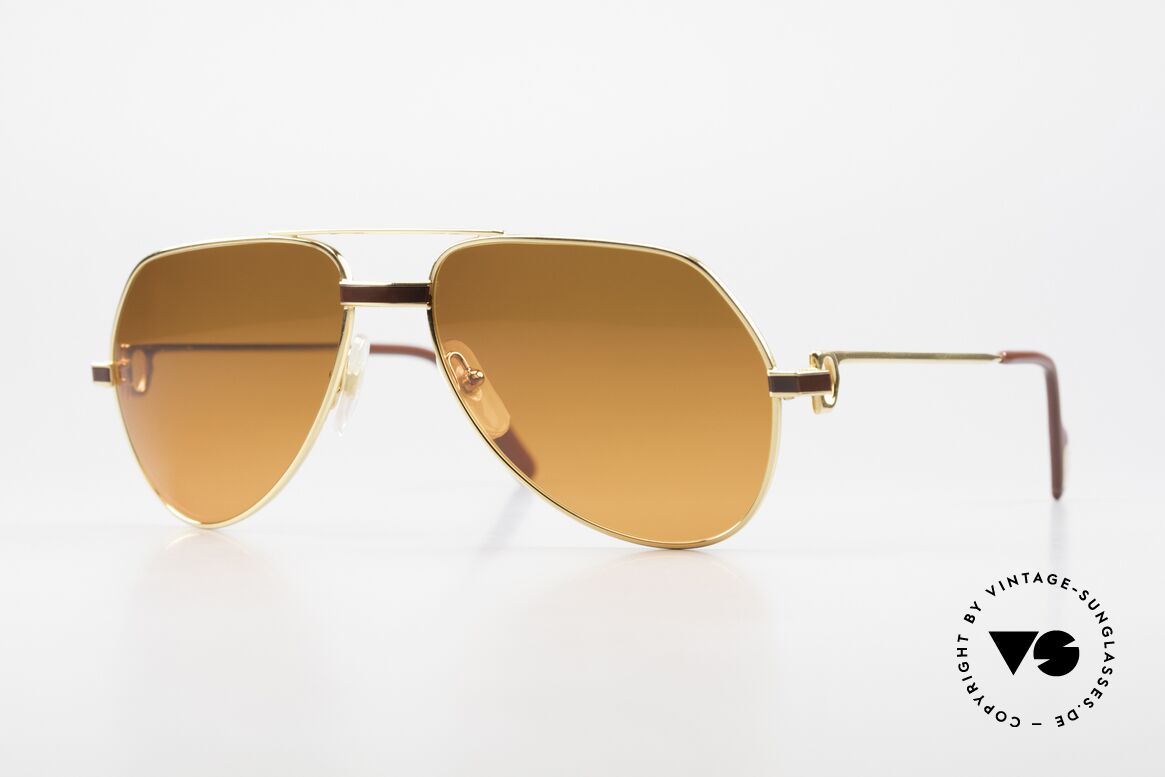 Cartier Vendome Laque - S Luxury 80's Aviator Sunglasses, Vendome = the most famous eyewear design by CARTIER, Made for Men and Women