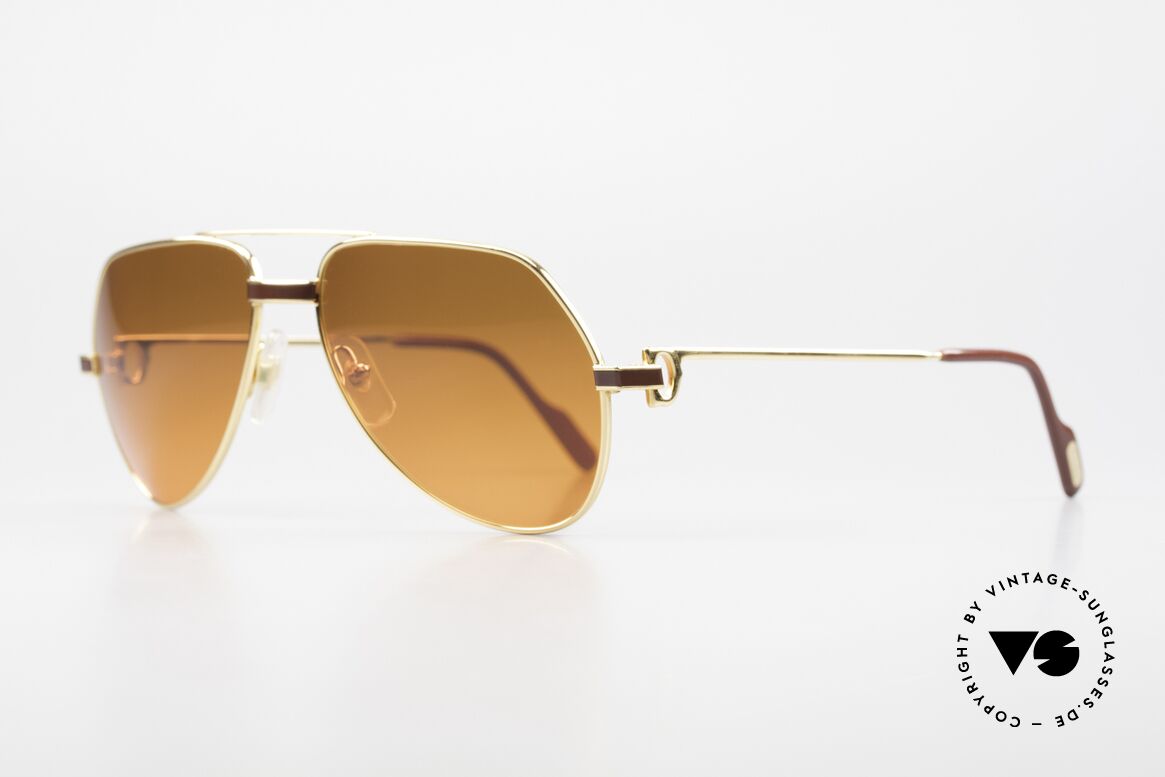 Cartier Vendome Laque - S Luxury 80's Aviator Sunglasses, this pair (with LAQUE decor) in SMALL size 56-16, 135, Made for Men and Women