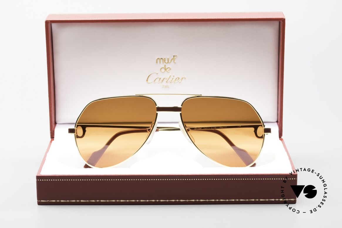 Cartier Vendome Laque - S Luxury 80's Aviator Sunglasses, NO retro sunglasses, but an authentic vintage ORIGINAL, Made for Men and Women