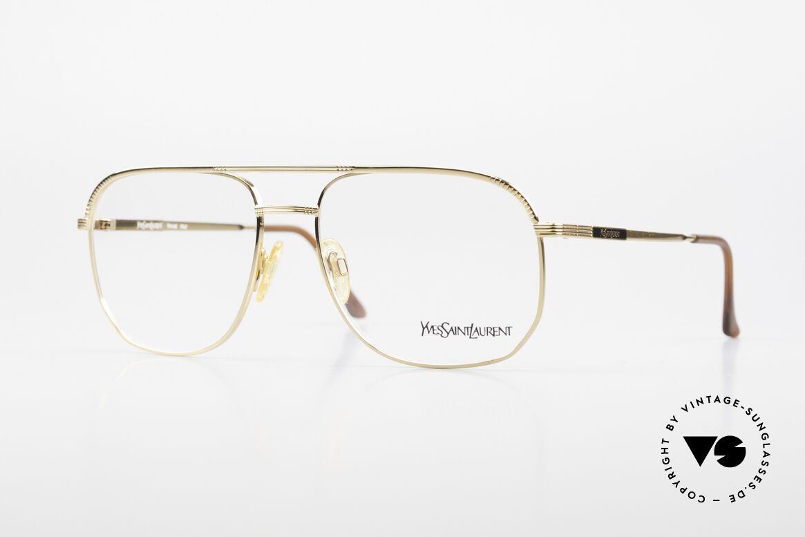 Yves Saint Laurent 4008 80s YSL Men's Frame Gold Plated, elegant 1980's eyeglasses by Yves Saint Laurent, Made for Men