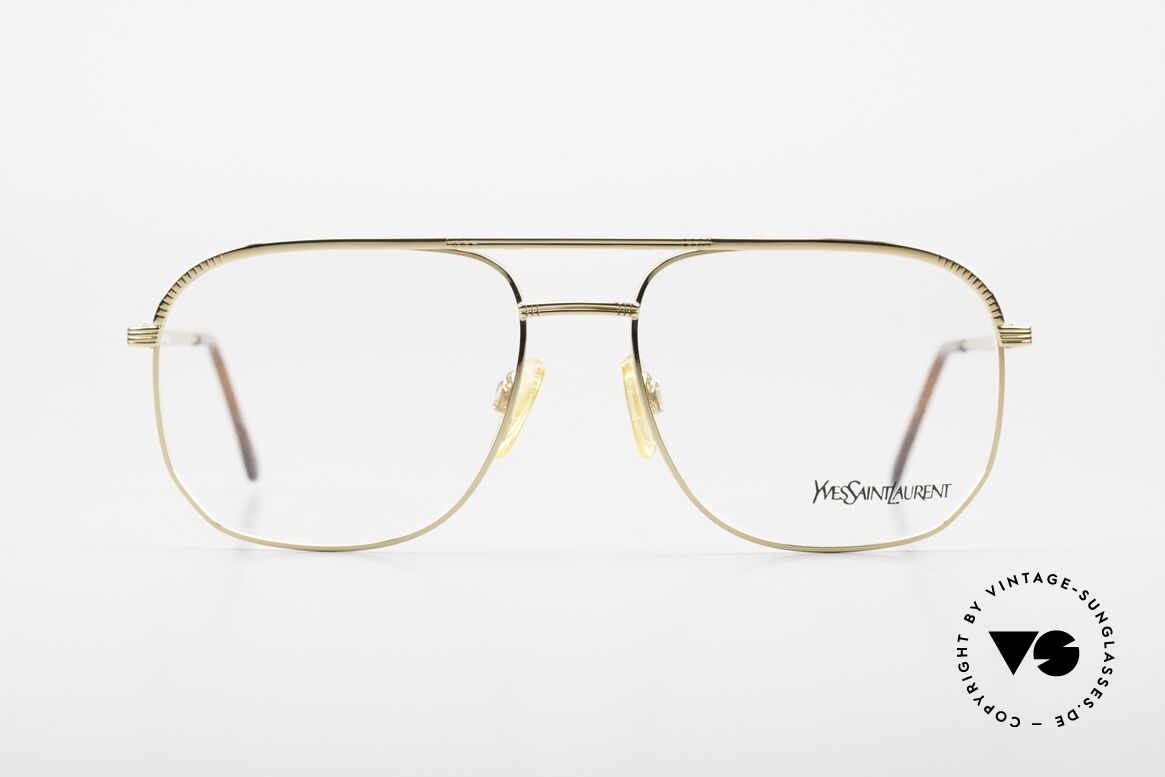 Yves Saint Laurent 4008 80s YSL Men's Frame Gold Plated, elegant 1980's eyeglasses by Yves Saint Laurent, Made for Men