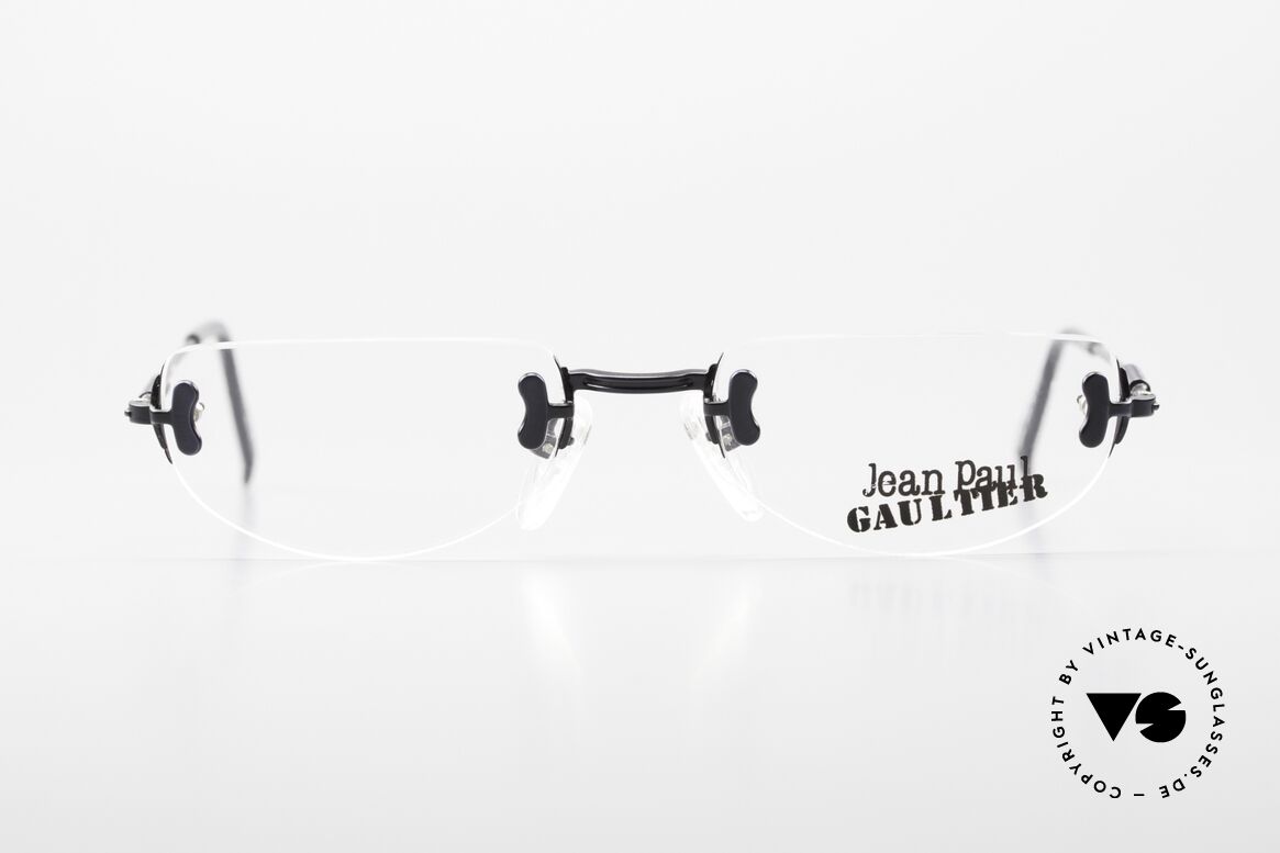Jean Paul Gaultier 55-0174 Rimless JPG Designer Glasses, rimless glasses, but striking & fancy (designer piece), Made for Men and Women
