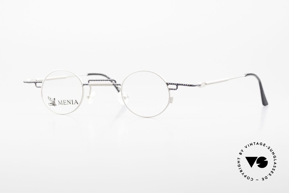 Menia 4012 Round 90s Frame Bauhaus Style, rare vintage 1990's designer eyeglasses by MENIA, Made for Men and Women
