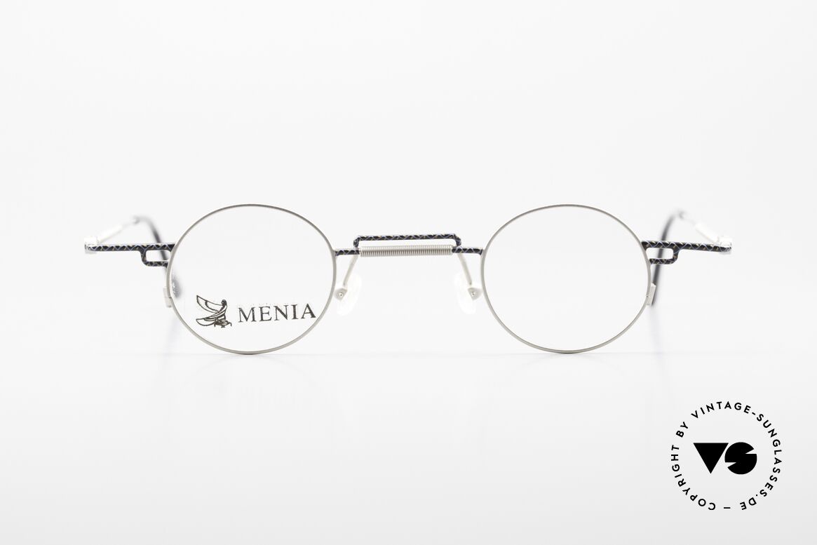 Menia 4012 Round 90s Frame Bauhaus Style, rare vintage 1990's designer eyeglasses by MENIA, Made for Men and Women