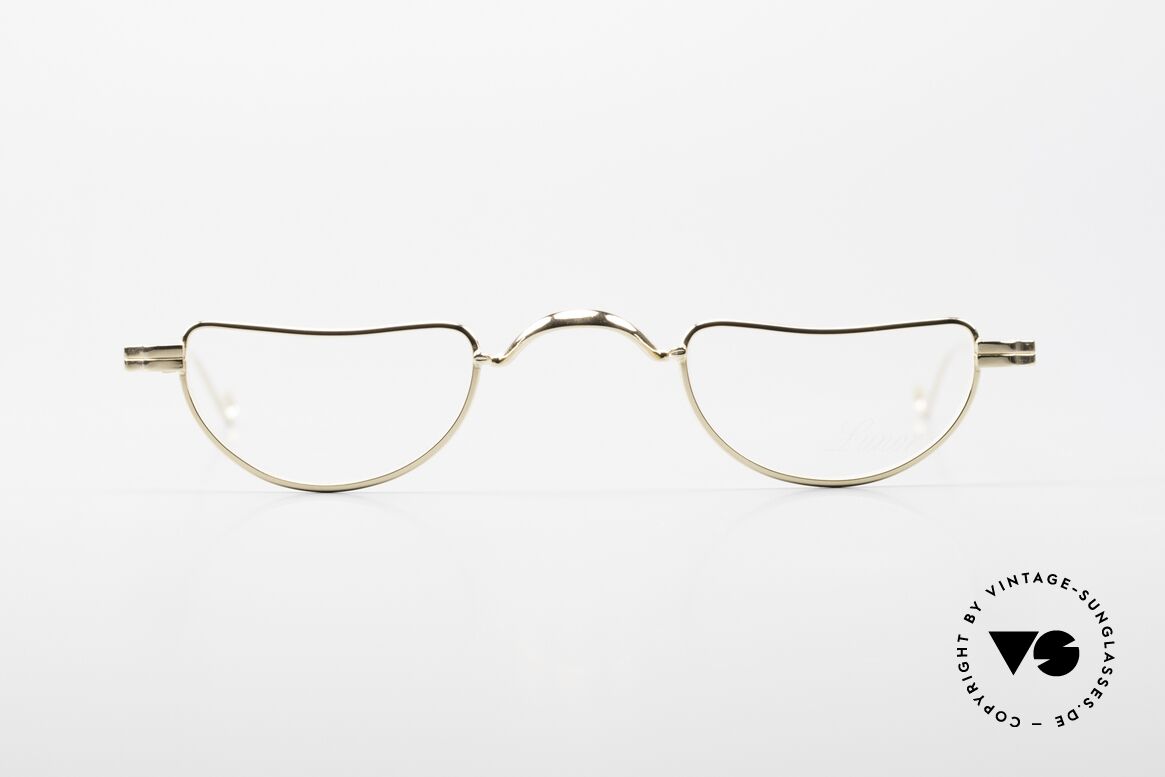 Lunor II 07 Gold Plated Reading Glasses, model "07" = the classic reading design in size 39/25, Made for Men and Women