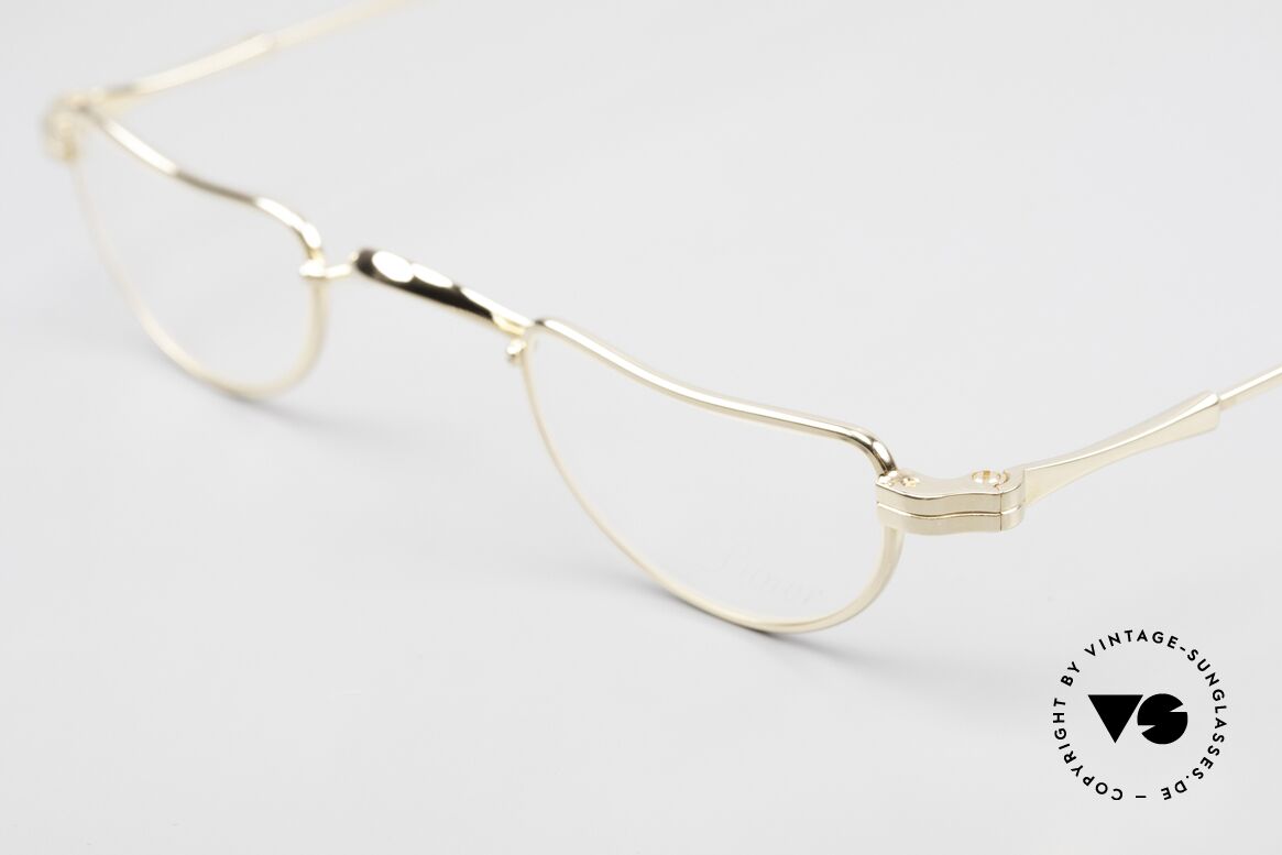 Lunor II 07 Gold Plated Reading Glasses, GOLD PLATED frame (coated with a potection lacquer), Made for Men and Women