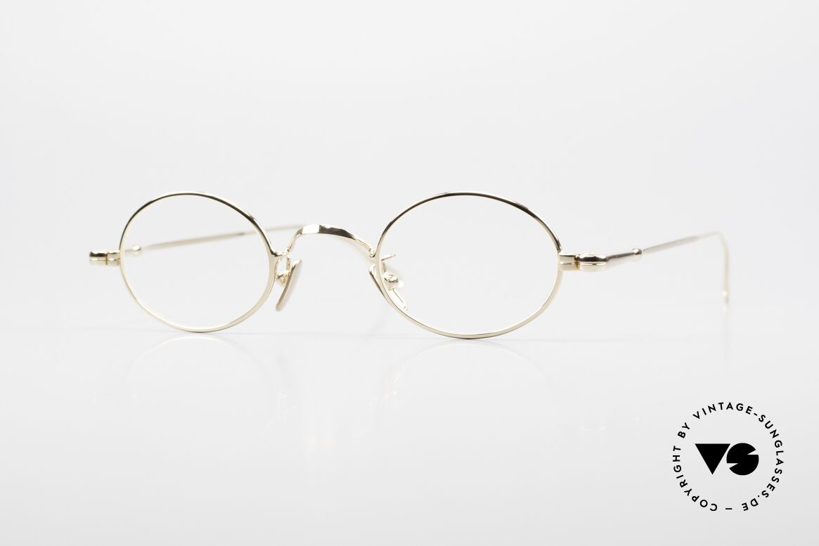 Lunor V 101 Small Oval Frame Gold Plated, LUNOR eyeglasses model V 101, in size 40/23, 140, GP, Made for Men and Women