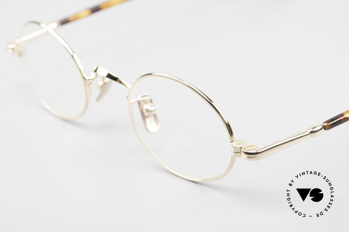 Lunor VA 100 Oval Lunor Glasses Gold Plated, top-notch oval frame design, timeless & titanium pads, Made for Men and Women