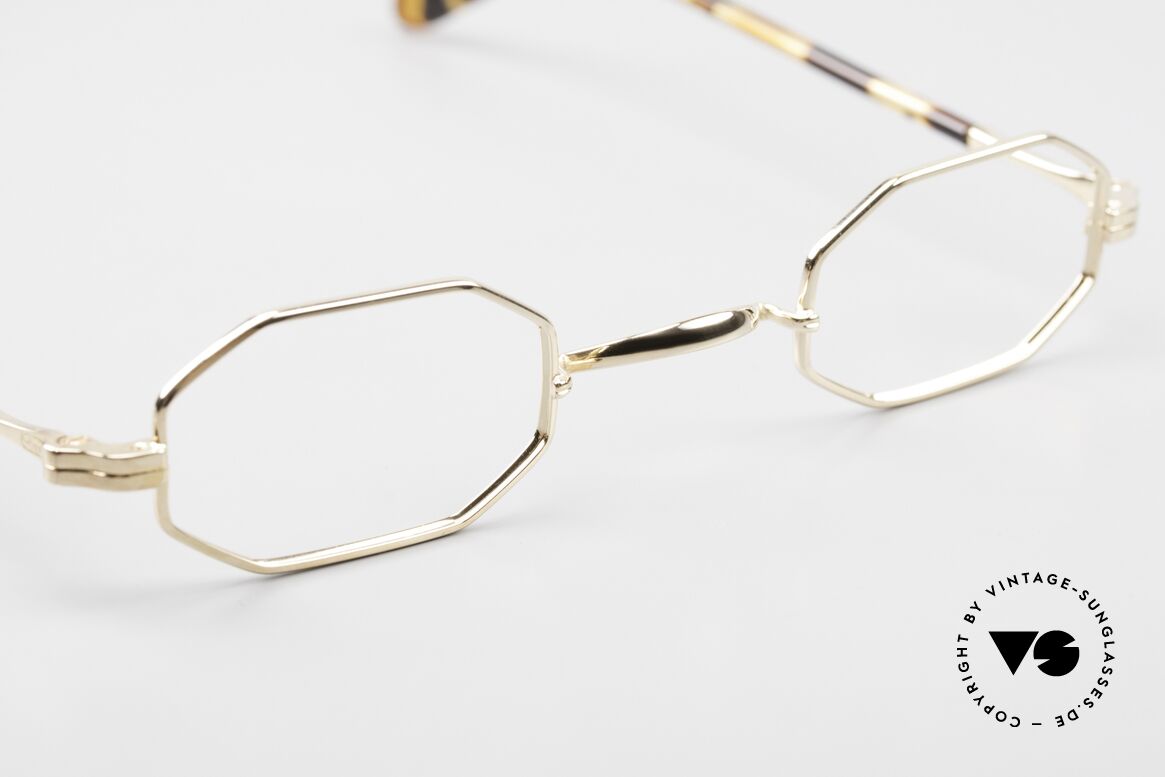 Lunor II A 01 Octagonal Glasses Gold Plated, a 20 years old, unworn RARITY (for all lovers of quality), Made for Men and Women