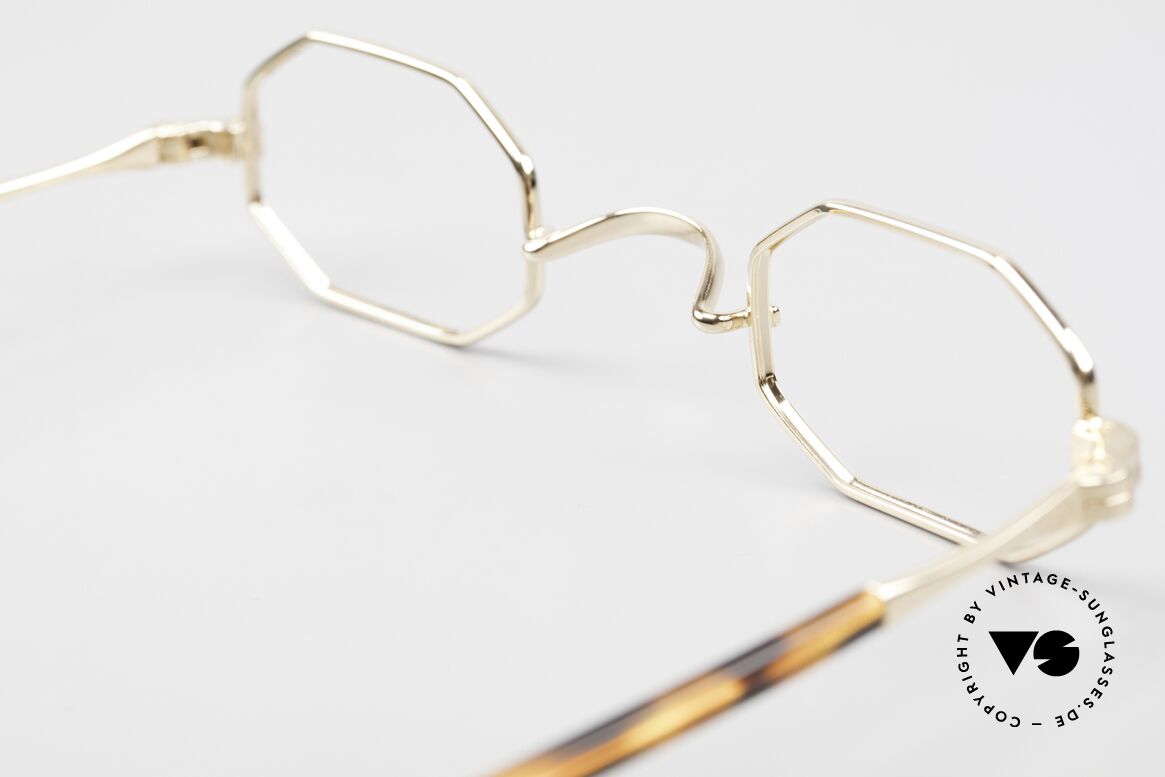Lunor II A 01 Octagonal Glasses Gold Plated, Size: extra small, Made for Men and Women