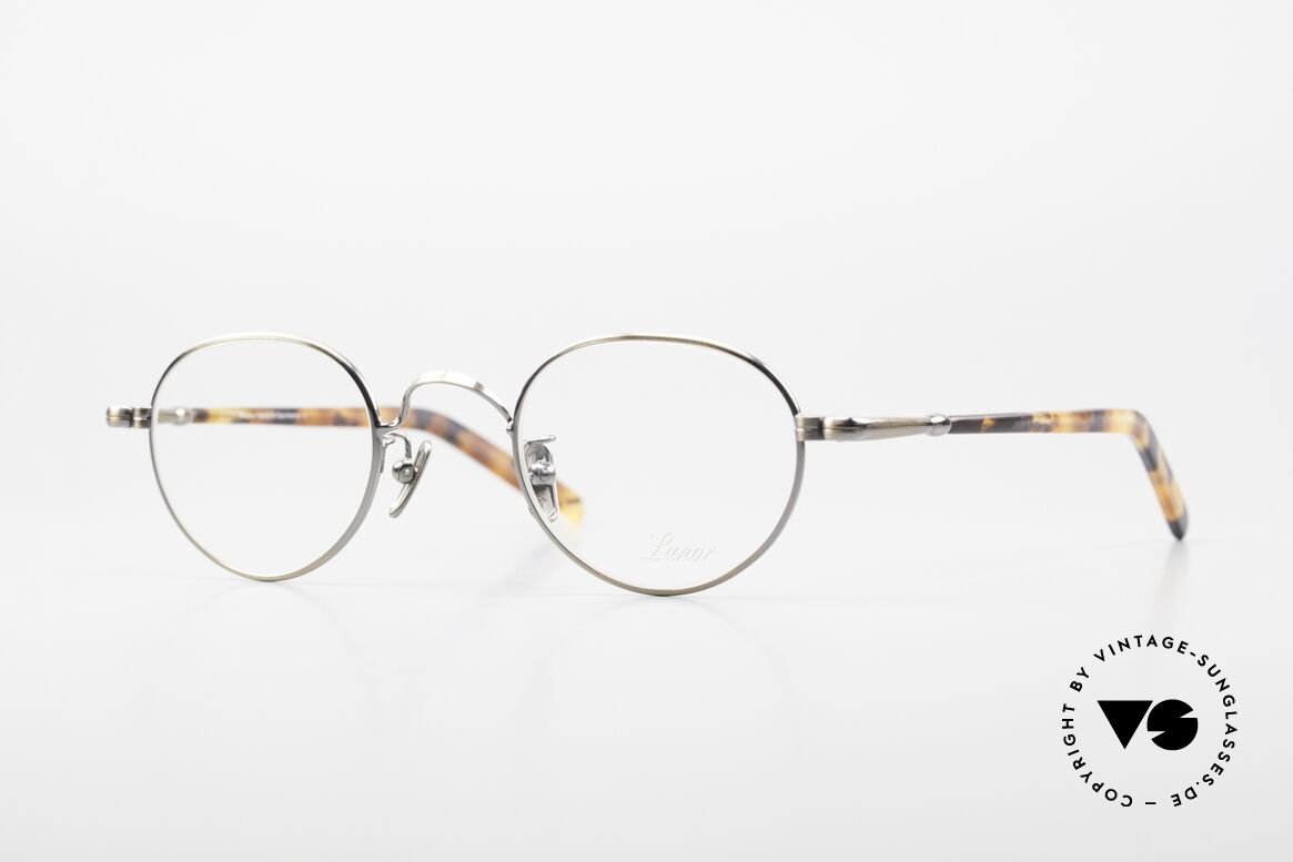 Lunor VA 107 Panto Style Antique Gold AG, old Lunor eyeglasses, size 43/24 in AG: ANTIQUE GOLD, Made for Men and Women
