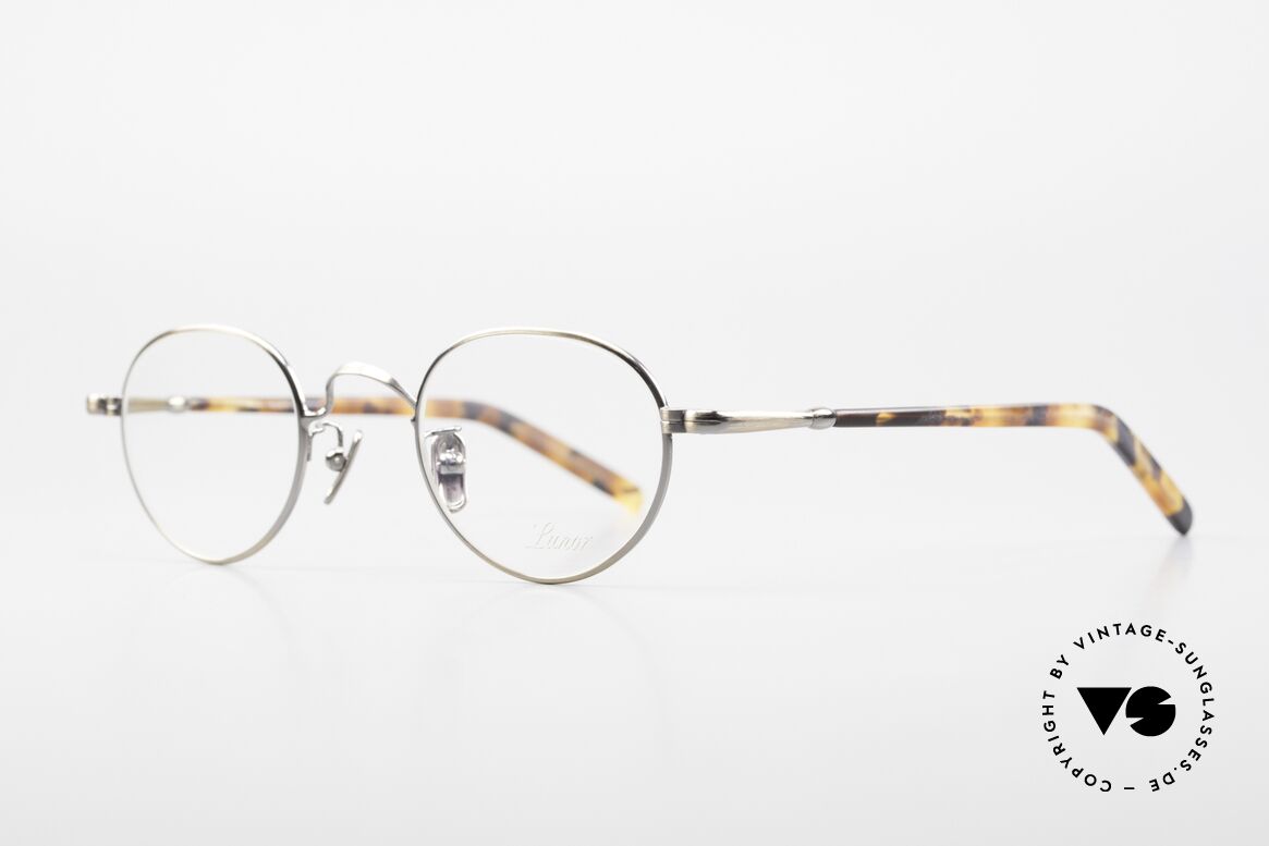 Lunor VA 107 Panto Style Antique Gold AG, without ostentatious logos (but in a timeless elegance), Made for Men and Women