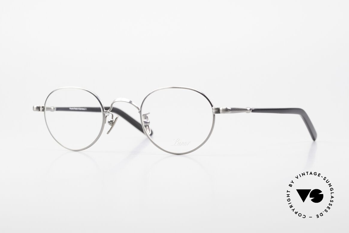 Lunor VA 107 Panto Style Antique Silver AS, old Lunor eyeglasses, size 43/24, AS: ANTIQUE SILVER, Made for Men and Women