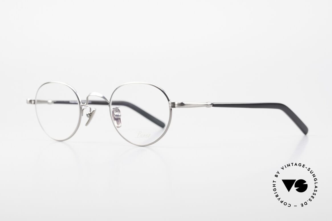 Lunor VA 107 Panto Style Antique Silver AS, without ostentatious logos (but in a timeless elegance), Made for Men and Women