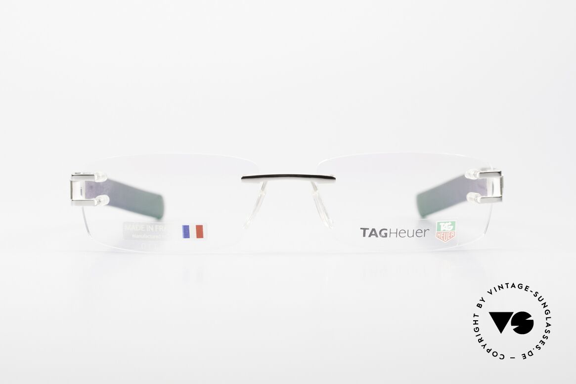 Tag Heuer L-Type 0113 Alligator Leather Rimless Frame, "L" means leather (alligator leather from Louisiana), Made for Men