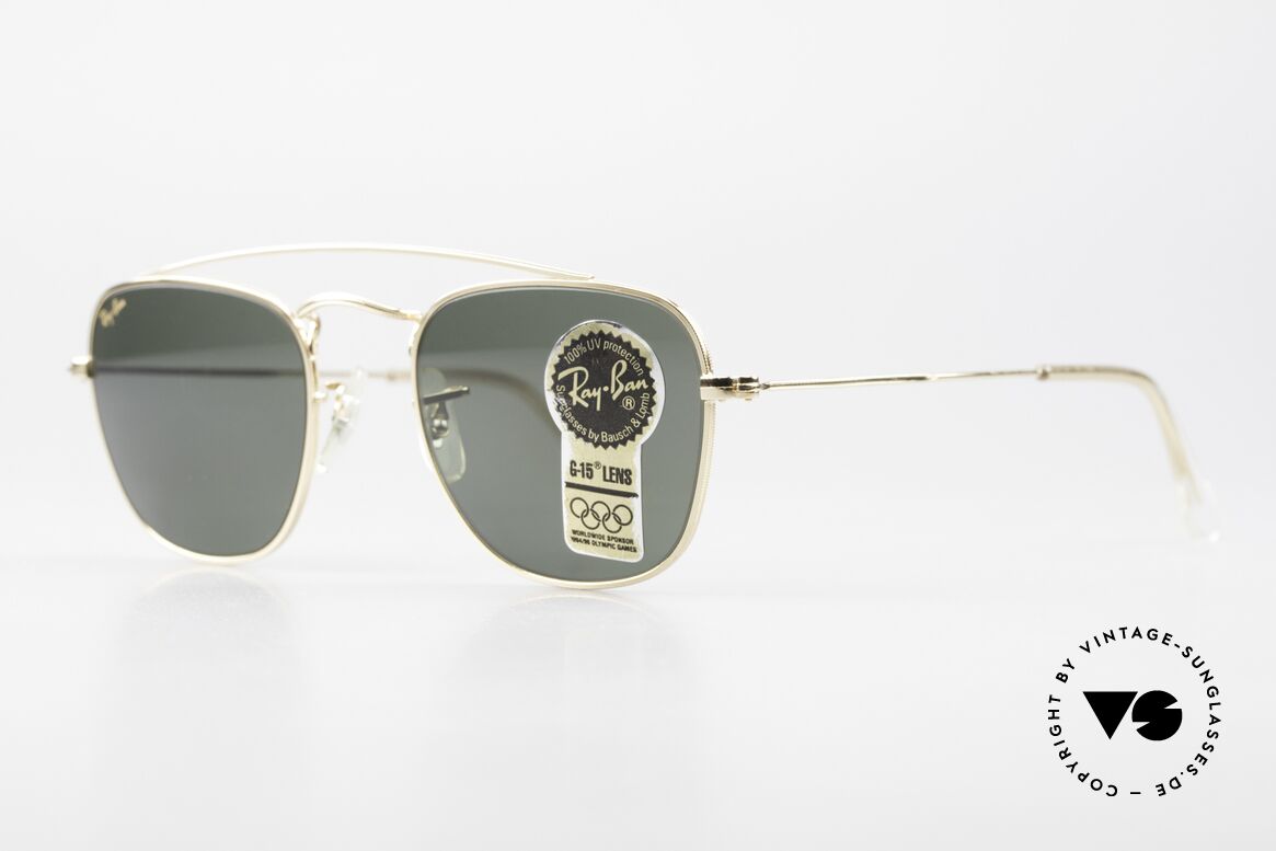 Ray Ban Classic Style V Brace Bausch & Lomb Sunglasses USA, metal frame with filigree chasing; simply unique, Made for Men and Women